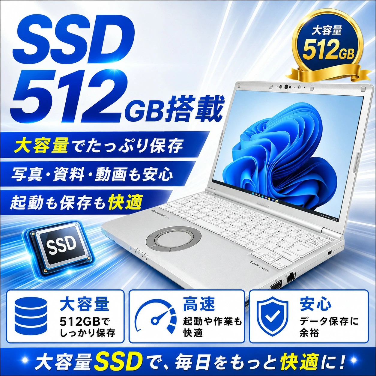 中古 レッツノート Let's note CF-SV8RDDJVW Panasonic ノートパソコン