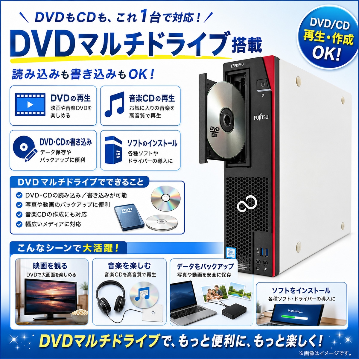中古 ESPRIMO D6011/G 富士通 デスクトップパソコン Corei5 10505/16GB