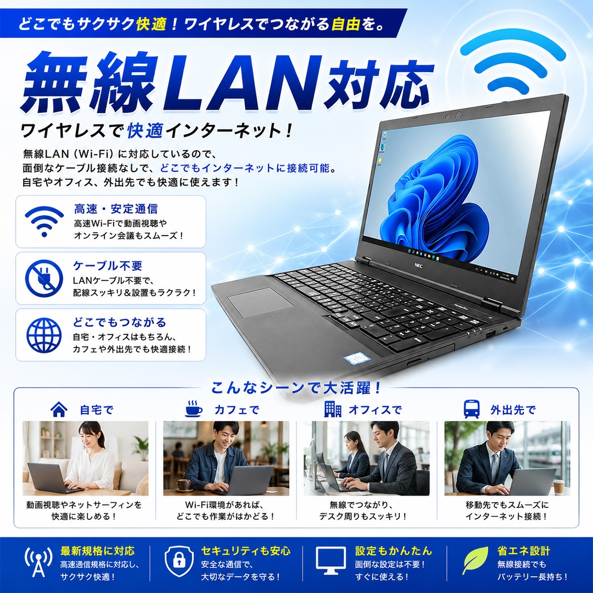 中古 VersaPro VKT16XZG4 NEC ノートパソコン Corei5 8250U/16GB