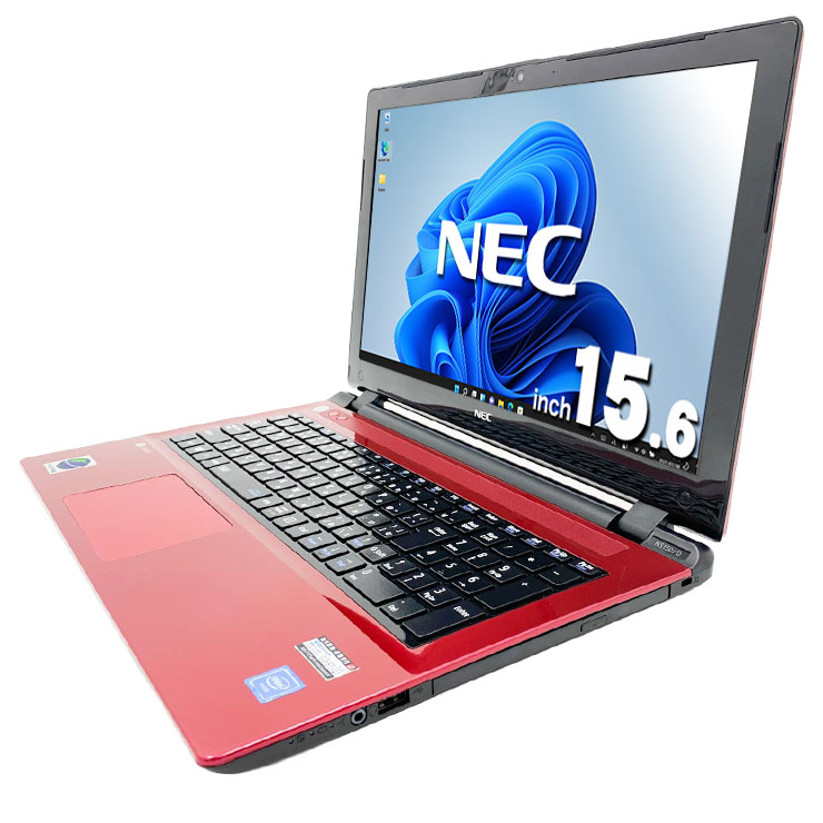 格安/Win11/美品/レッド色NEC Lavie/動画編集/オフィス/大容量 No40815 赤色 windows11 Corei3-4000M SSD 512GB メモリ12G NEC LaVie