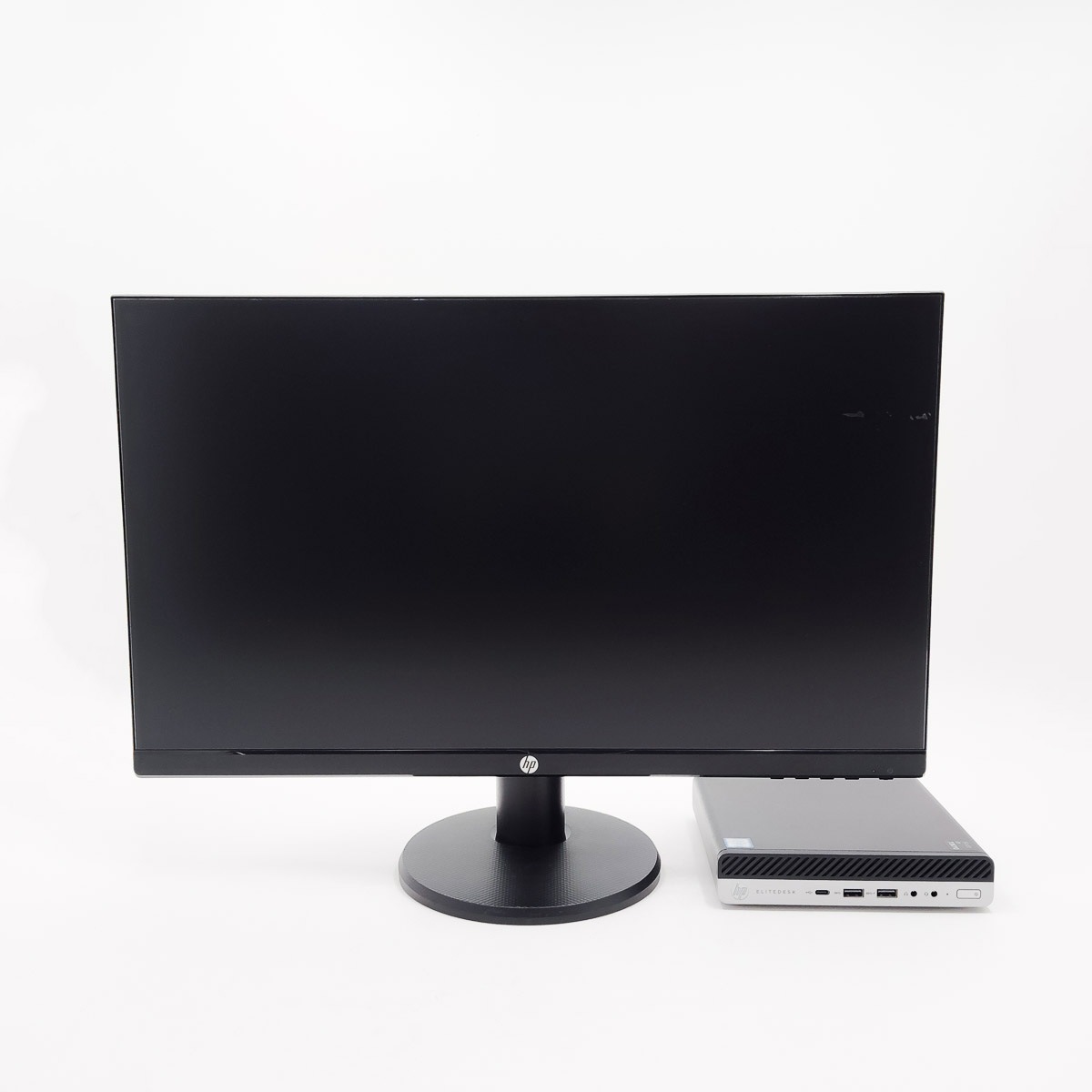 大画面で見やすく配線いらずでスッキリ快適♪ 中古 デスクトップパソコン Office付き メーカー統一 新品SSD 大容量 液晶セット 24インチ Windows11 HP EliteDesk 800 G5 DM Corei5 16GB 24インチ 中古 パソコン デスクトップパソコン