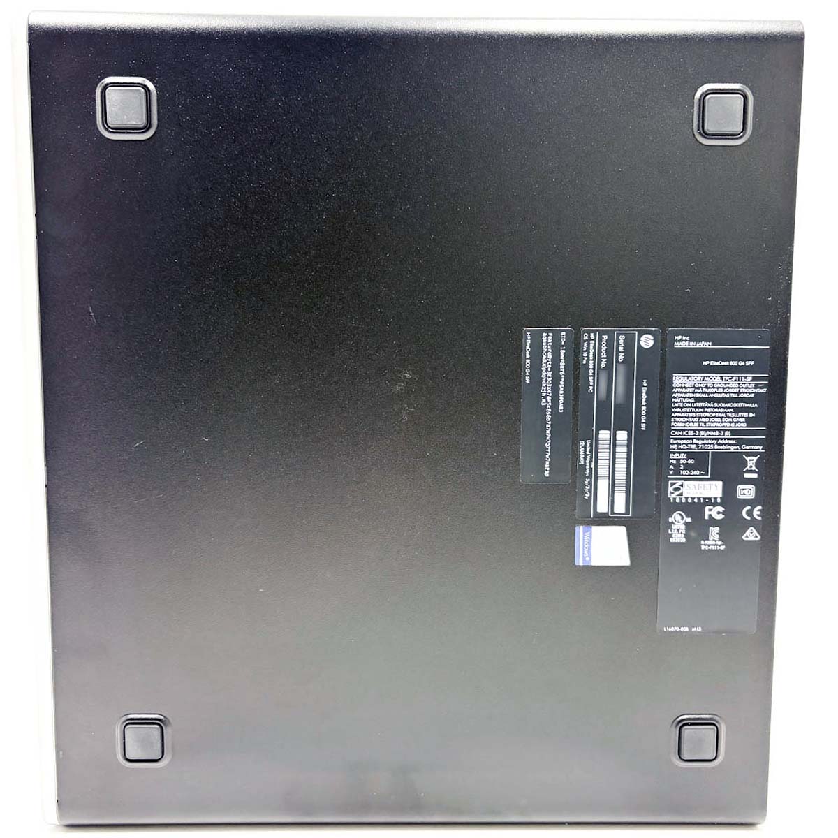 ブラックデスクトップPC wps付属 中古 EliteDesk 800 G4 SFF HP デスクトップパソコン Corei7 8700/16GB