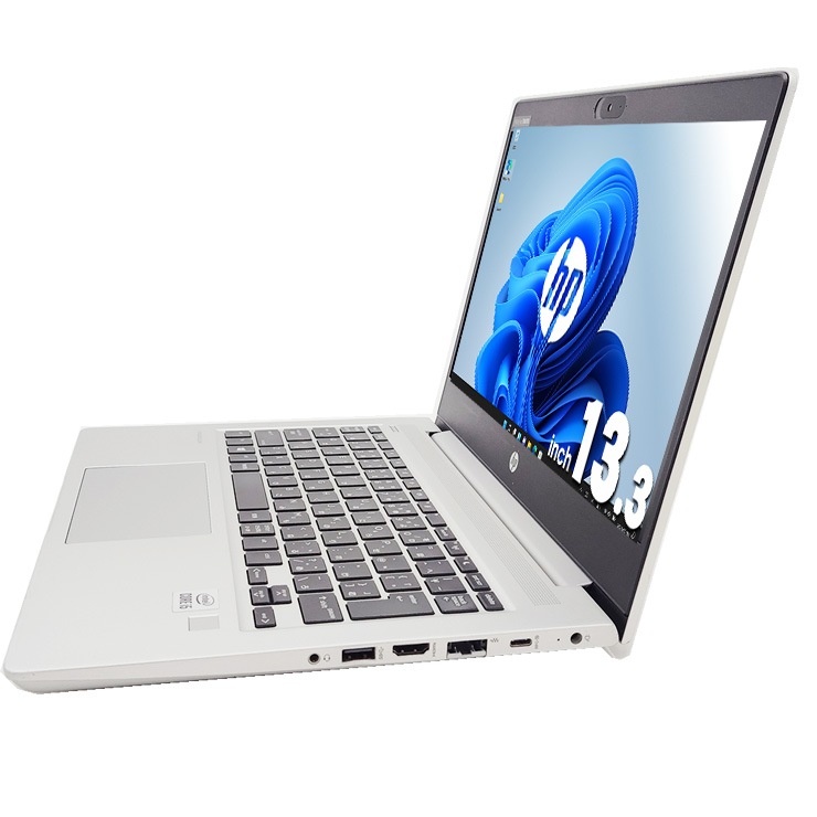 軽量で営業も出張もカメラでリモート会議も万全！ 中古 ノートパソコン Office付き 大容量 バッテリー良好 10世代 webカメラ 持ち運び 訳あり Windows11 Pro HP ProBook 430 G7 Corei5 8GBメモリ 13.3型 中古 パソコン ノートパソコン