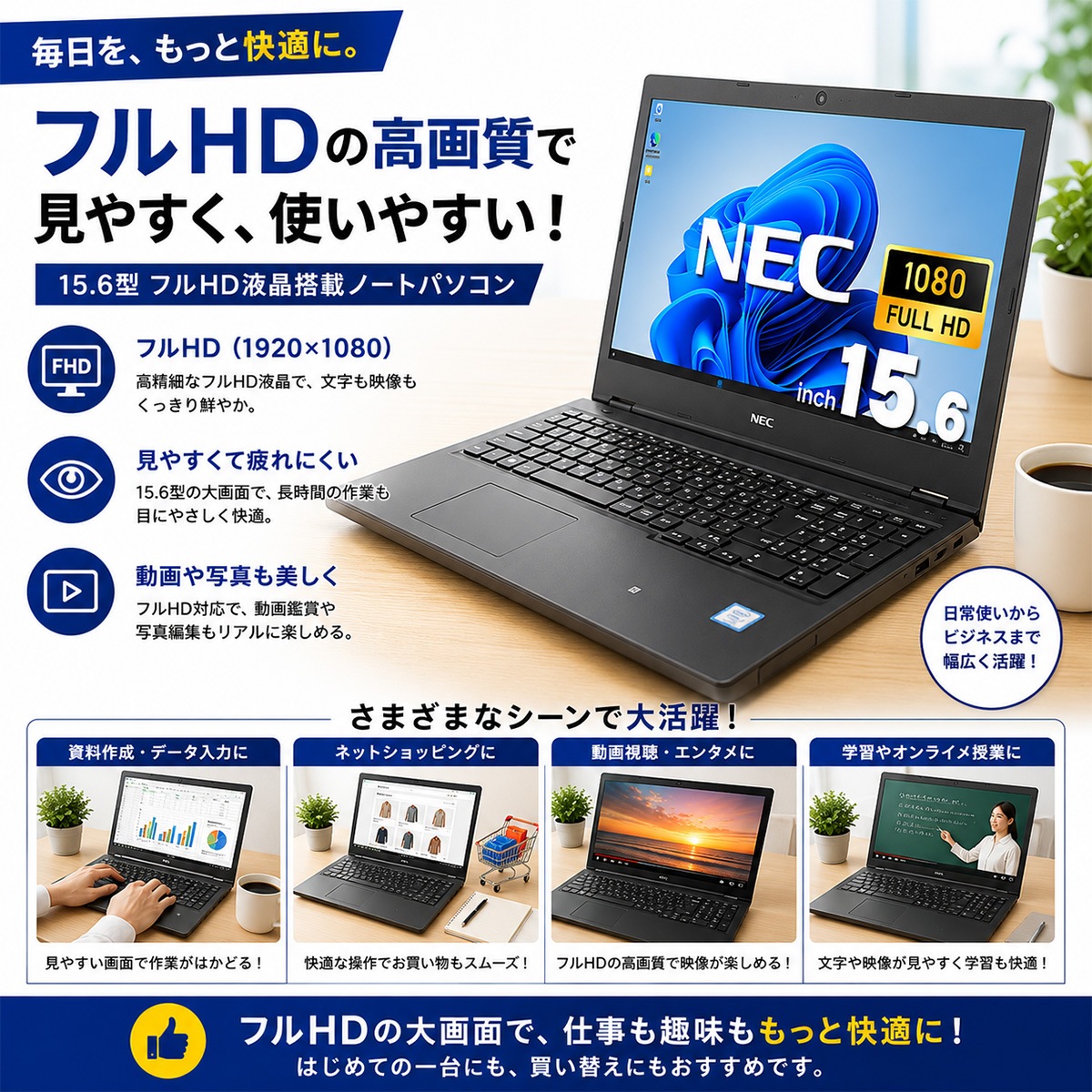 中古 VersaPro VKT42X-B NEC ノートパソコン Corei5 1135G7/16GB