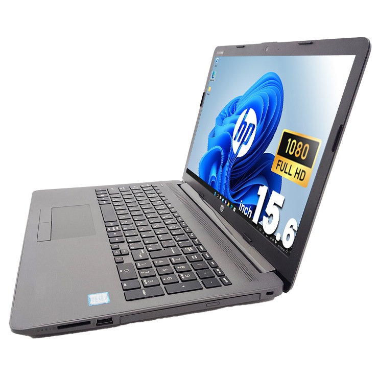 大画面で見やすくバッテリー良好で安心して使える♪ 中古パソコン 中古 ノートパソコン Office付き バッテリー良好 webカメラ フルHD 事務作業 新品マウス Windows11 Pro HP Notebook PC 250 G7 Corei5 16GBメモリ 15.6型 中古 パソコン ノートパソコン