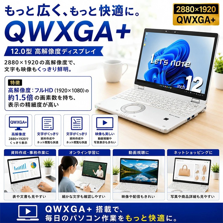 中古 レッツノート Let's note CF-QV9TFLVS Panasonic ノートパソコン
