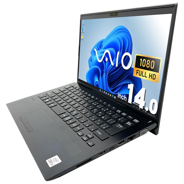 中古 VJPK13C11N VAIO ノートパソコン Corei5 1035G1/16GB/SSD256GB/14