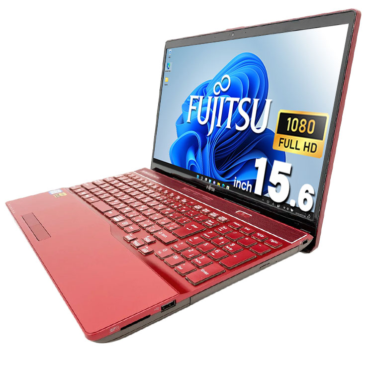 【保証付】富士通 Fujitsu AH53/C2 レッド Core i7 8GB 中古 LIFEBOOK AH53/C2 富士通 ノートパソコン Corei7 8550U/16GB