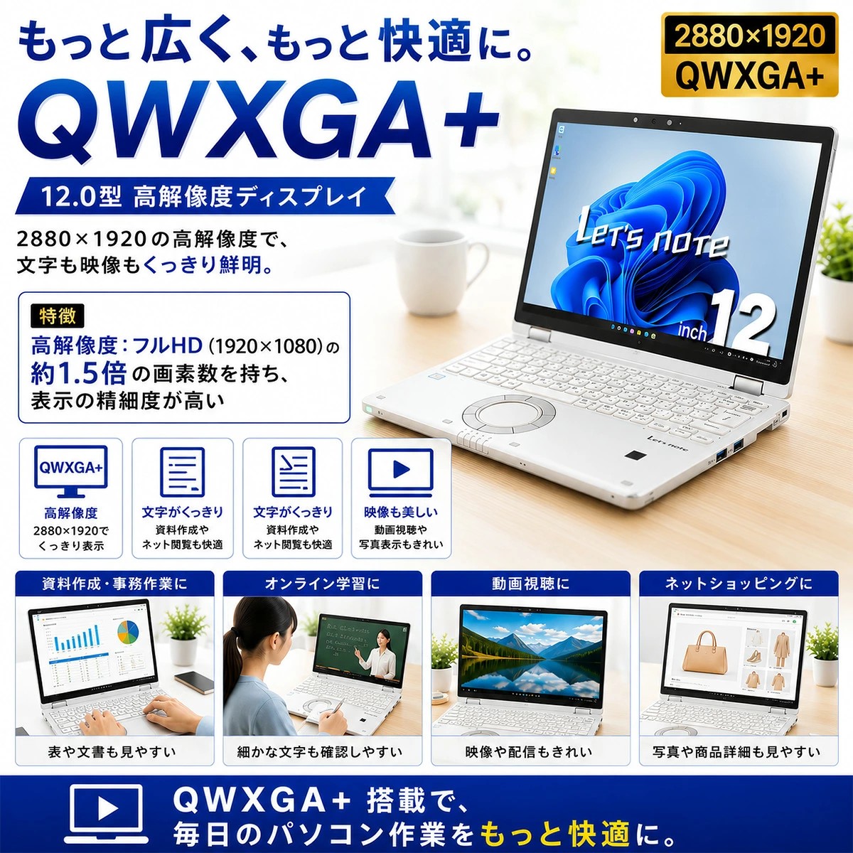 中古 レッツノート Let's note CF-QV9TFLVS Panasonic ノートパソコン