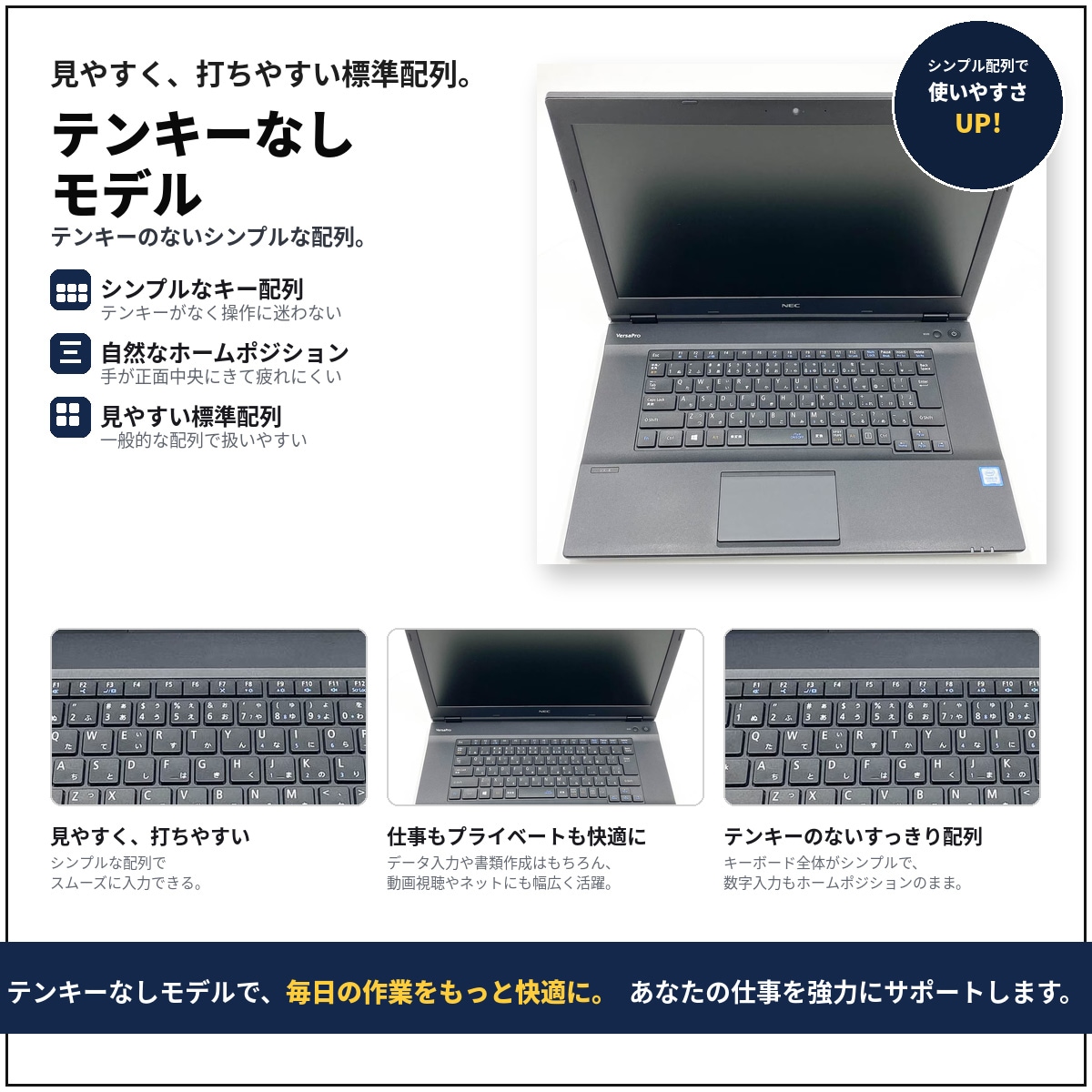 中古 VersaPro VKM16X-5 NEC ノートパソコン Corei5 8365U/8GB
