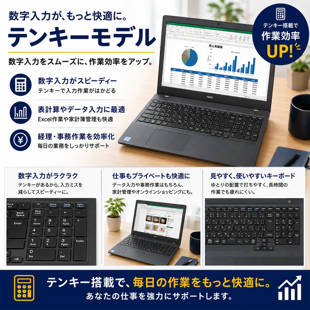 【中古】 即戦力になる！！ビジネス実務とPC活用（営業編） 中古 VersaPro VKH19X-4 NEC ノートパソコン Corei7 8650U/8GB
