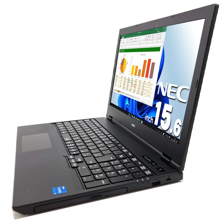 最新 マイクロソフトオフィス 2024付 中古 ノートパソコン Office付き バッテリー良好 正規 11世代 大容量 買い替え 大画面 仕事 法人 Windows11 Pro NEC VersaPro VKT42XZCB Corei5 16GBメモリ 15.6型 中古 パソコン ノートパソコン