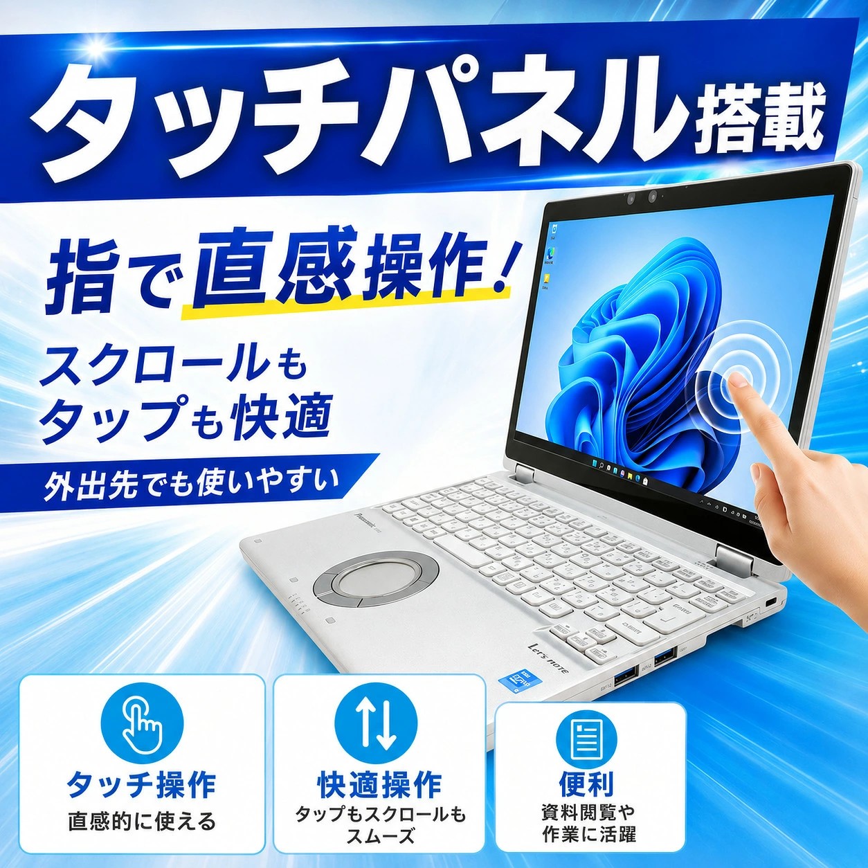 中古 レッツノート Let's note CF-QV9TFLVS Panasonic ノートパソコン