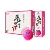 TOBIEMON | とびえもん T-3BM-P 飛衛門 T3 3ピース蛍光マットカラーボール ピンク 12球 [マット仕様 /R&A公認球 ]