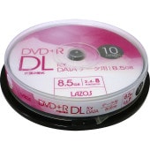 Lazos | ラソス L-DDL10P DVD+R DL 2.4-8倍速 10枚 スピンドルケース