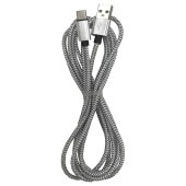 lazos | ラソス L-TC3-S2 USB Type-C 3A急速充電&データ通信ケーブル 2m シルバー [USB Type-C /QuickCharge3.0 ]