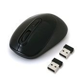 HIDISC | ハイディスク HDM-7146BK [新品 /ワイヤレスマウス /2レシーバー付 /ブラック /LED式 /4ボタン ]【セット割引対象商品】