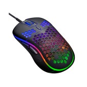 CENTURY | センチュリー RACEN LT Black CRC-GMRGB02BK RGBゲーミングマウス [有線 /USB /6ボタン /ハニカム構造 /左右対称 ]