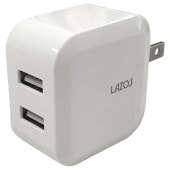 lazos | ラソス L-3.4AC スマートフォン タブレット充電用 AC充電アダプター 3.4A 2口 [2ポート /AC-USB充電アダプタ ]