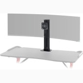 CENTURY | センチュリー RACEN CRC-HWMA01BK ウルトラワイドモニターにも対応。上下昇降式モニターアーム　耐荷重：24kg [上下昇降式 /VESA /ディスプレイアーム /クランプ式 ]