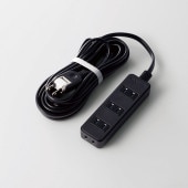 ELECOM | エレコム AVT-ST02-2450BK AVシャッタータップ/4個口/5m/ブラック