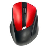 RIJAPAN RMS-OES020RD ワイヤレス静音マウス レッド  [無線 /光学式 /3ボタン ]