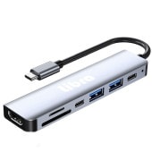 Libra | リブラ LBR-TC7DS TYPE-C 7in1 ドッキングステーション [USBハブ /4K30Hz対応 /HDMI出力 ]