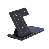 Lazos [L-SWYWLS-BK]3in1 ワイヤレス充電スタンド ブラック
