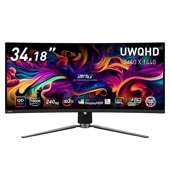【お取り寄せ】MSI [MPG-341CQPX-QD-OLED] 34.1インチ 240Hz 湾曲ゲーミングモニター [湾曲1800R /3440 x 1440 (240Hz) /HDMI2.1 /Displayport1.4a /USB Type-C]