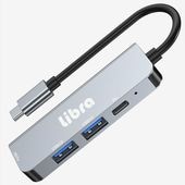 Libra | リブラ  [LBR-TC4DS] TypeC 4in1 ドッキングステーション [変換アダプター /４K 30Hz対応 /HDMI出力]