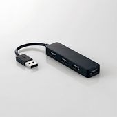 ELECOM [U2H-SN4NBBK] 4port USB2.0 Hub/Black [USBハブ /4ポート /バスパワー]