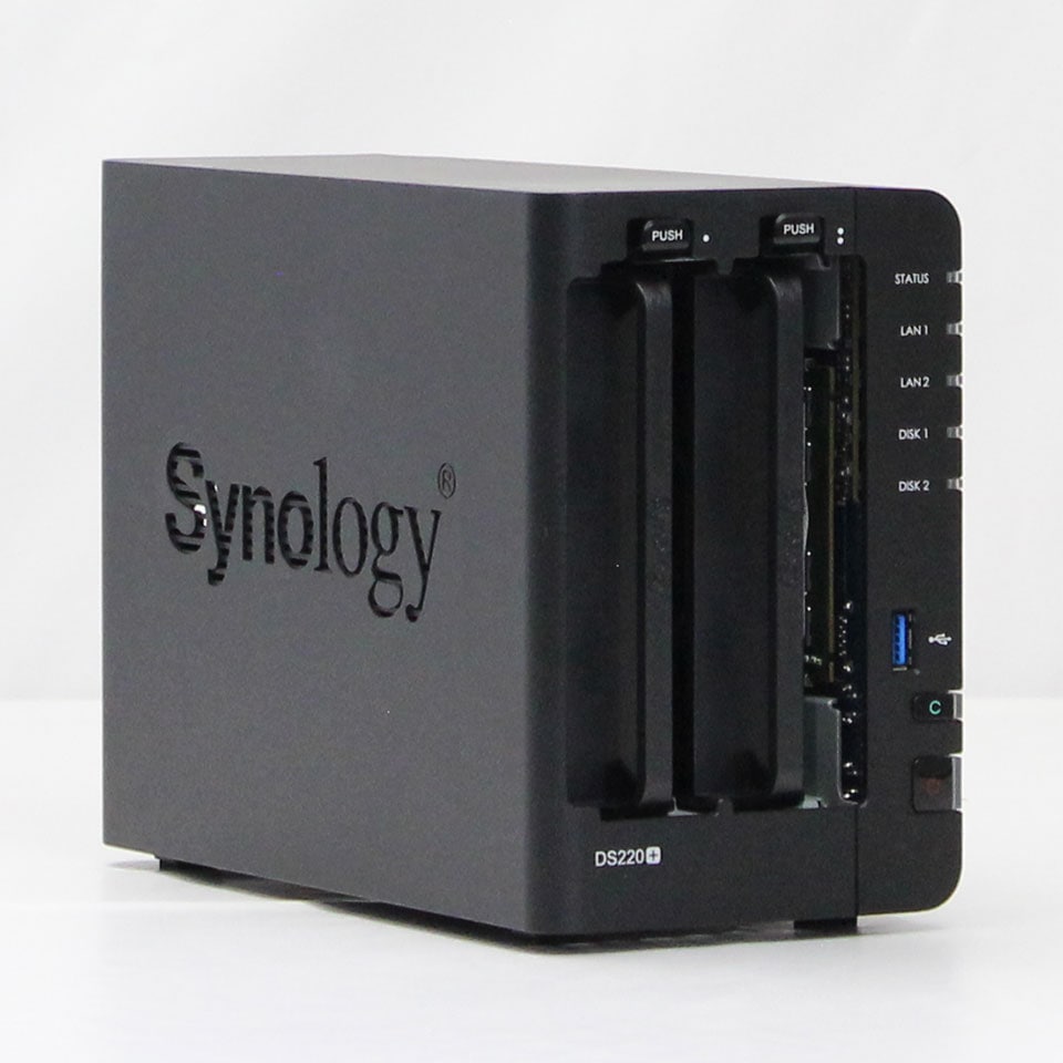 Synology DS220+ NAS 本体と付属品　HDD4TB付き Synology 【中古】Synology DiskStation DS220+ 高性能 2ベイNAS