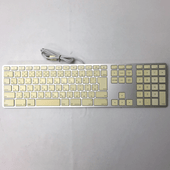 Apple USB Keyboard テンキー付(JIS) MB110J/A(A1243) [FAK11125][中古][ 周辺機器][外装：Cランク 動作：Aランク][送料無料]
