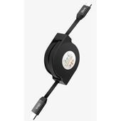 Libra [LBR-RPDC60] 巻取り式 Type-C to Cケーブル PD60W対応 (黒) [Nintendo Switch /ノートPC /スマートフォンなど] 