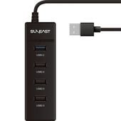 SUNEAST [SE-HUBA4A3] USB3.2 Gen1x1 USB2.0x3 4ポートハブ [PD対応給電専用Type-Cポートx1付]