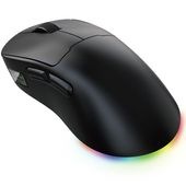 CENTURY [CRC-WGMRGB02BK]RACEN 軽量ワイヤレスゲーミングマウス LightBow Black [軽量55g /有線対応 /情報表示液晶搭載 /RGB-LEDライト]