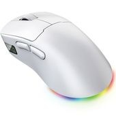 CENTURY [CRC-WGMRGB02WT]RACEN 軽量ワイヤレスゲーミングマウス LightBow White [軽量55g /有線対応 /情報表示液晶搭載 /RGB-LEDライト]