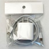 Apple 純正 20W ACアダプタ+USB-C充電ケーブル(1m) セット MHJA3AM/A+MW493FE/A [中古][ 周辺機器][外装：Bランク 動作：Aランク]