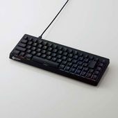 ELECOM [TK-VK600ABK]ゲーミングキーボード V custom VK600A ブラック [有線(着脱式) /テンキーレス ]