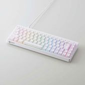 ELECOM [TK-VK600AWH]ゲーミングキーボード V custom VK600A ホワイト [有線(着脱式) /テンキーレス ]