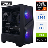 Panoplia Powered by msi R7B65507TPM3D2 R7B65507TPM3D2 [新品デスクトップ /Windows11 Home /AMD Ryzen7 7800X3D /メモリ：32GB /M.2：1000GB][送料無料]