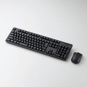 ELECOM [TK-FDM106MBK] 無線フルキーボード＆マウスセット [ワイヤレス(2.4GHz) /電池長持ち設計]
