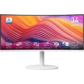 【お取り寄せ】MSI [MODERN-MD342CQPW] 34インチ 120Hz UWQHD  湾曲モニター [3440 x 1440 (120Hz) /HDMI2.0b /Displayport1.4a /USB Type-C]