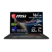 【お取り寄せ】MSI [Stealth-16-AI+B3WF-2679JP] Stealth 16 AI+ B3W；Copilot+ PC [新品ノートパソコン /16型 /解像度：2560 x 1600 /240Hz /Windows 11 Home /Core Ultra 9 386H /メモリ：32GB /M.2：1000GB][送料無料]