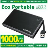 DO-MU 外付けハードディスク Eco Portable 1TB ブラック [中古][Windows /Mac]