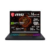 【お取り寄せ】MSI Crosshair A16 HX E8W [2719JP][新品ノートパソコン /16型 /解像度：2560 x 1600 /240Hz /Windows 11 Home /Ryzen 7 8840HX /メモリ：32GB /M.2：1000GB][送料無料]