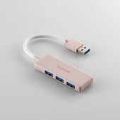 ELECOM [U3H-H030XPN] USB3.0(5Gbps) 3ポートハブ ピンク [Win/Mac対応]