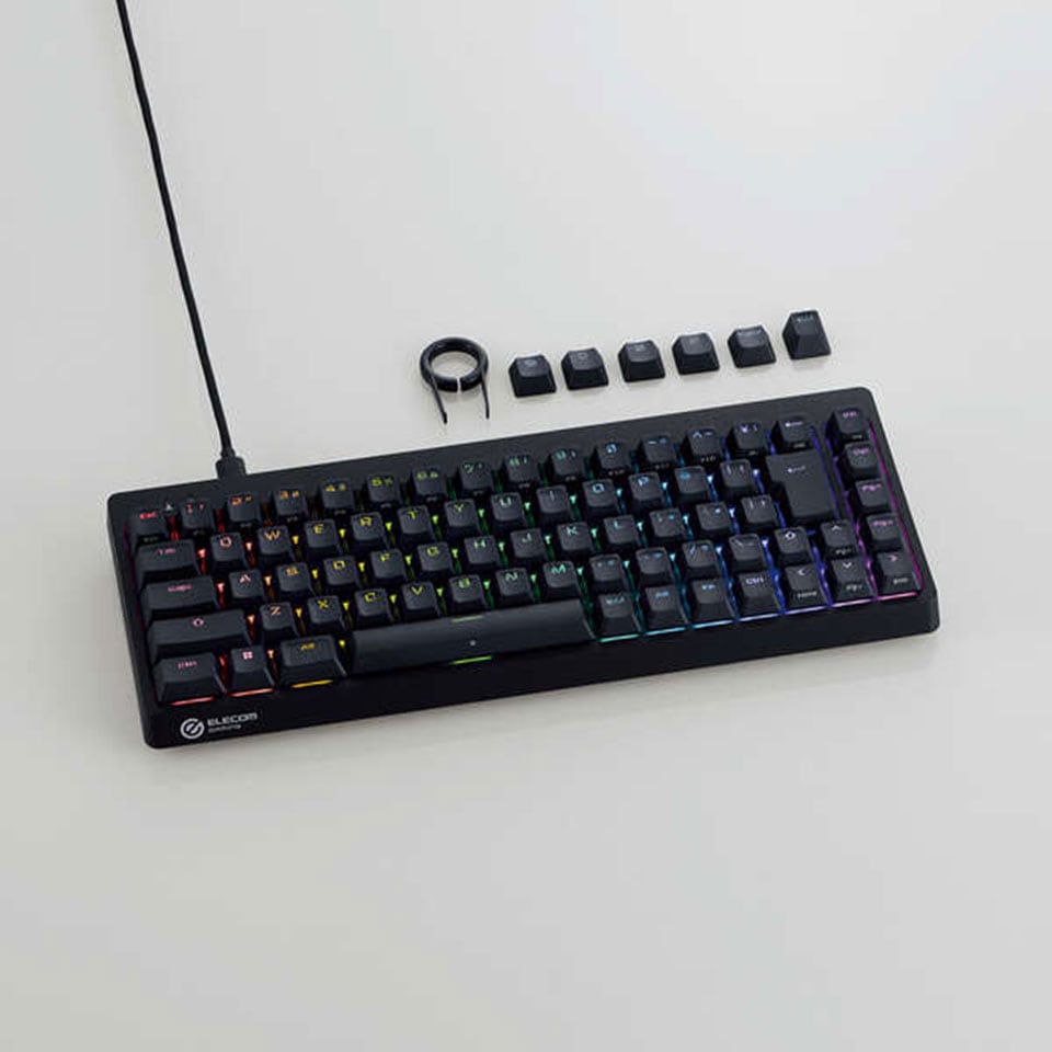 ELECOM [TK-VK600ABK]ゲーミングキーボード V custom VK600A ブラック [有線(着脱式) /テンキーレス ] 11枚目