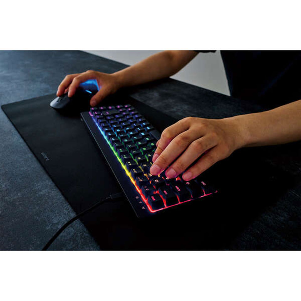 ELECOM [TK-VK600ABK]ゲーミングキーボード V custom VK600A ブラック [有線(着脱式) /テンキーレス ] 7枚目