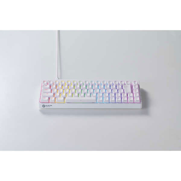 ELECOM [TK-VK600AWH]ゲーミングキーボード V custom VK600A ホワイト [有線(着脱式) /テンキーレス ] 13枚目